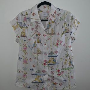 The Cat’s Pajamas Bird printed top